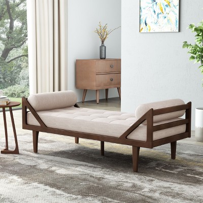 Modern Upholstered Button Tufted Chaise Lounge Accent Chair with Fabric-Christopher Knight Home