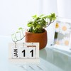 Unique Bargains Desktop Decoration Turn Page Flip Vintage Wood Perpetual Calendar - 3 of 4