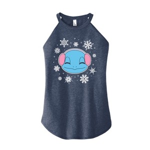 Women's - Pokémon - Squirtle And Snowflakes Graphic High Neck Tank - 1 of 2