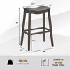 Tangkula Set of 2 Saddle Bar Stools Bar Height Kitchen Chairs w/ Rubber Wood Legs - image 4 of 4