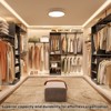 GlasFlength Closet System Sets Modern Closet Cabinet with Shelves, for Living Room, Dining Room, Gray, 109"*47"*24" - 4 of 4