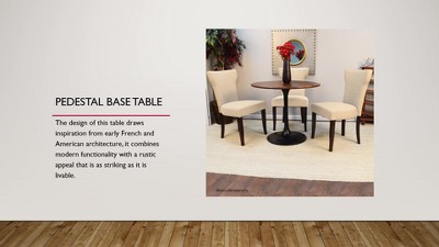 30" Round Elm and Black Reclaimed Wood Dining Table