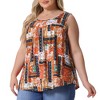 Agnes Orinda Women's Plus Size Round Neck Sleeveless Pleated Flowy Casual Boho Tank Top - 2 of 4