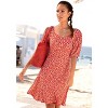 LASCANA Women's Floral Puff Sleeve Dress - image 2 of 4