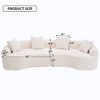 TiramisuBest LY-003 Beige White Deep Seat Compression Sofa 3 Seater with Beige for sofa - 3 of 4