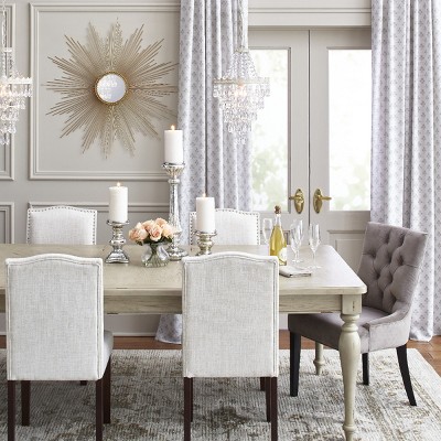 Neutral Tone Luxury Glam Dining Room, Glam Dining Room Table And Chairs