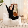 Gulches Faux Fur Bean Bag Chair for Adults, Pre-Filled High-Density Shredded Foam, Backrest Design for Reading Watching Movies - 2 of 4