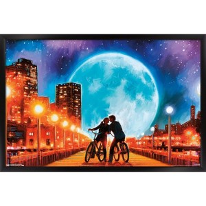 Trends International PD Moreno - Fine Art - Love by the Moon Framed Wall Poster Prints - 1 of 4