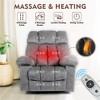 SKRAN Massage Swivel Rocker Recliner Chair with Vibrating Massage and Heating Function, Rocking Function and Side Pocket, USB Charging Port(Grey) - 4 of 4