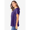 Roaman's Women's Plus Size Swing Ultimate Tee With Keyhole Back - 4 of 4