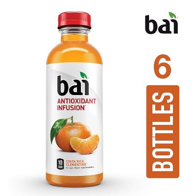 Bai Flavored Water, Costa Rica Clementine, Antioxidant Infused Drinks, 18 Fluid Ounce Bottles, 6 Count Costa Rica Clementine 18 Fl Oz (Pack of 6)