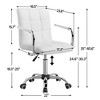 Yaheetech Modern Office Chair Height Adjustable Swivel Chair Mid Back PU Leather Chair - 3 of 4
