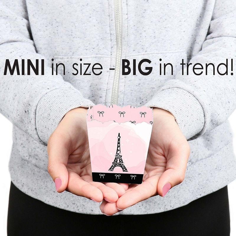 Big Dot of Happiness Paris, Ooh La La - Party Mini Favor Boxes - Paris Themed Baby Shower or Birthday Party Treat Candy Boxes - Set of 12, 5 of 6
