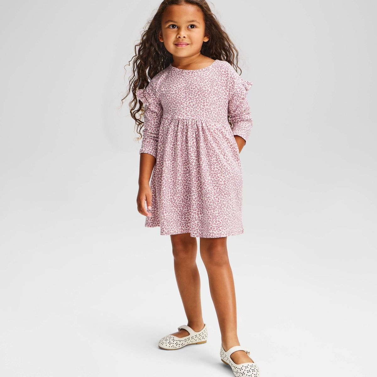 Baby & Toddler Girls' Long Sleeve Dress - Cat & Jack™ - thumbnail 9