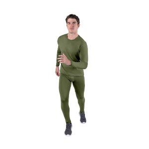 Kickoff Thermal Underwear for Men Long Johns for Men Thermal Top Bottom Fleece Lined Base Layer Set Moisture-Wicking Pajamas Cold Weather - 1 of 4