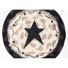 Earth Rugs Primitive Star Black Coaster – 5"x5" Round Braided Natural Jute – Hand-Stenciled Rustic Farmhouse Accent - 2 of 3