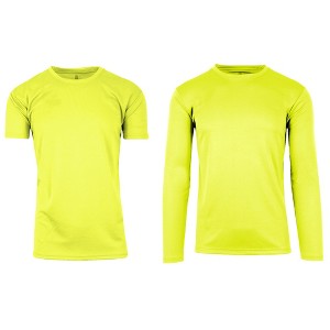 Galaxy By Harvic  High Visibility  Moisture-Wicking Quick Dry Performance Crew Neck Tee -2 Pack - 1 of 2