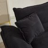 Airsurfer Corduroy Loveseat Sleeper Sofa, Comfy Upholstered Couch with Pillows, Deep Seat for Bedroom, Living Room, Apartment, Office, Dorm - 3 of 4