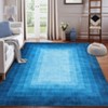 Washable Modern Bordered Rug Non Slip Low Pile Rug Soft Throw Floor Cover Foldable Indoor Carpet for Living Room Bedroom Office - 3 of 4