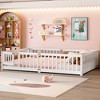 NicBex Twin/Full/Queen Kids Platform Bed Frame with Safety Guardrails & Detachable Door,Modern Floor Bed for Bedroom,Kids Room - 2 of 4