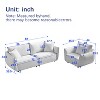 88"Modern Living Room  Triple Sectional Stylish Chenille Fabric,for Apartments,Living Rooms,Thickly Padded Seat/Back/Armrests, with 2  Pillows - 4 of 4