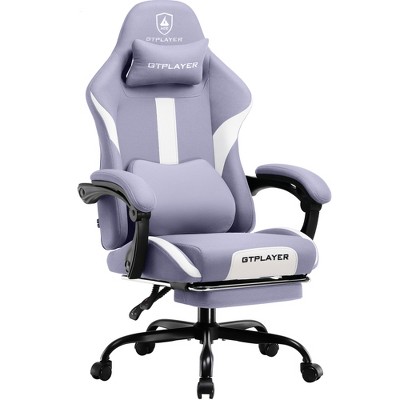 GTPLAYER Ergonomic Gaming Chair with Footrest, Lumbar Support, Breathable Computer Chair with Pocket Spring Cushion, Chairs for Adults