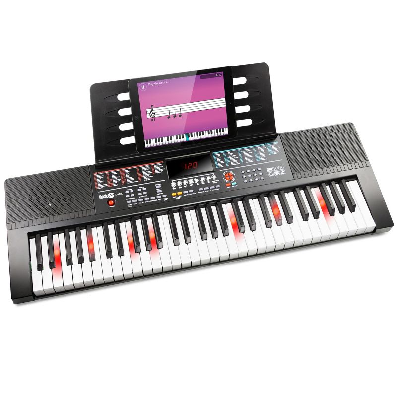 RockJam 61 Key Light Up Keyboard Piano Kit with Keyboard Stand, Sheet Music Stand & Lessons RJ640L-XS, 2 of 8