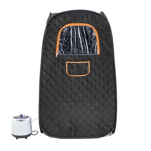 VEVOR Compact Portable Steam Sauna Tent, 1200 Watt Sauna Blanket with Chair & Storage Bag, Time & Temperature Remote Control, Black - 1 of 4