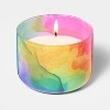 Pride 4"x4.75" Glass Vanilla Rainbow Jar Candle White 16oz - 2 of 3