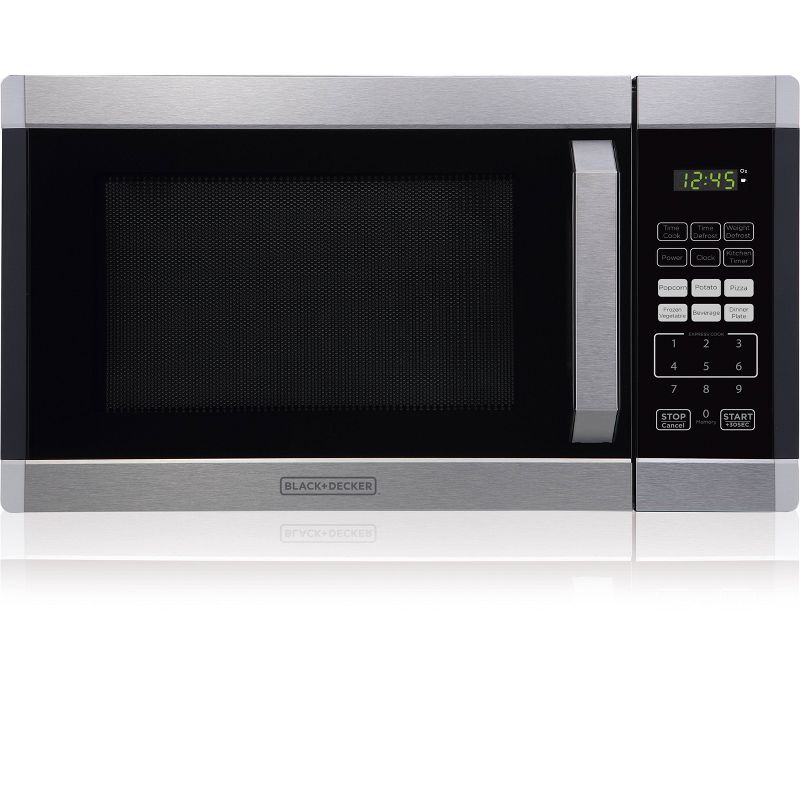 BLACK+DECKER 0.9 cu ft 900W Microwave Oven - Stainless Steel, 3 of 10