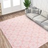 Modern Washable Area Rug for Living Room, Floral Area Rug with Non Slip Backing, Foldable Indoor Low Pile Carpet for Home - 2 of 4