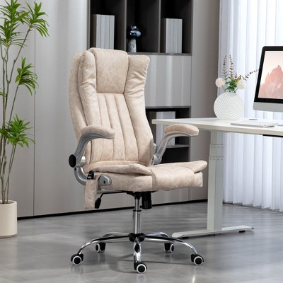 NicBex Office Chair Modern Leather Rotatable Massage Chair with 6 Vibration Points, Reversible Armrests, Heating Function for Office, Study