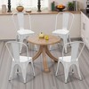Sapphtopaz Modern Dining Chairs Set of 4 Stackable Industrial Dining Room Chair with Sturdy Metal Frame Kitchen Chair for Dining Room, Kitchen - 4 of 4