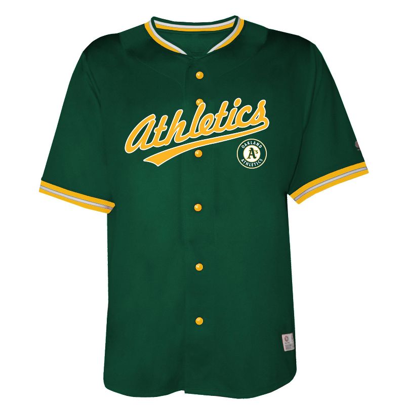 MLB Oakland Athletics Men&#39;s Button Down Jersey, 1 of 4