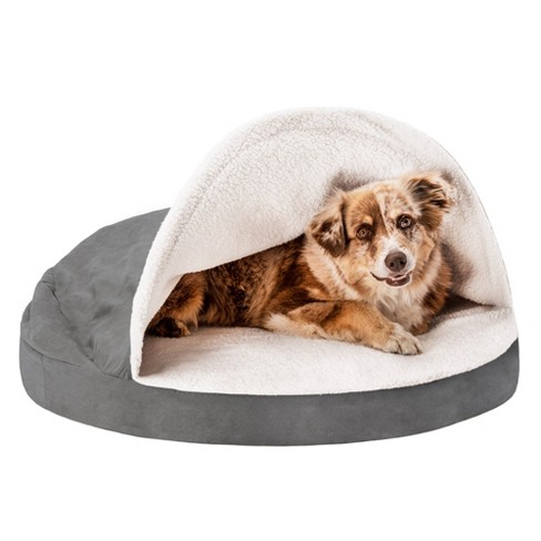 FurHaven Faux Sheepskin Snuggery Orthopedic Pet Dog Bed - 35