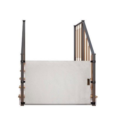 The Stair Barrier Portable Regular Banister to Banister Retractable Fabric Baby and Pet Safety Gate, 36 to 42 Inch, Just Cream