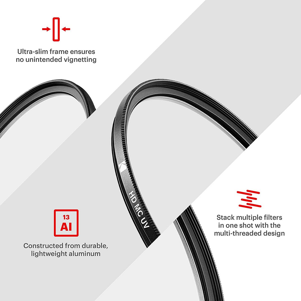 KODAK 37mm UV Filter, Slim 18-Layer SCHOTT Glass, 99% Light, Cuts Haze, Protects Lens & Clarity - thumbnail 5