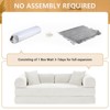 Dolonm Foldable Convertible Sofa Bed, Boneless Compression Mattress, Corduroy Sofa with Fixed Frame, Used for Living Room, Bedroom, and Office,White - 3 of 4