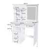 FONTOI Make Up Vanity Desk with 5 Drawers, Dressing Table with Movable and Hidden Mirror for Women's and Girls' Bedroom, White, 14.96"*49.21"*31.5" - 3 of 4