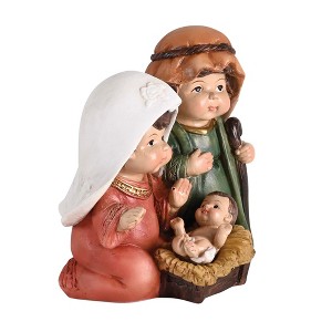 Dicksons Nativity Holy Family - Birth of Jesus 4 x 3.75 Inch Multicolor Resin Collectible Tabletop Figurine - 1 of 1