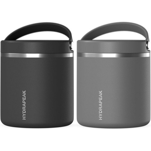 Hydrapeak Stainless Steel Vacuum Insulated Wide Mouth Thermos Food Jar for Hot Food and Cold Food Gray 25 oz