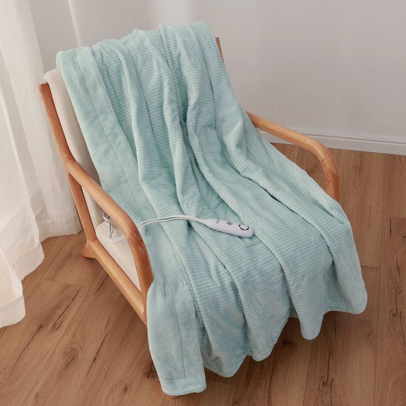 50"x60" Corduroy Striped Electric Heated Throw Blanket - Berkshire Blanket & Home Co., 1 of 3