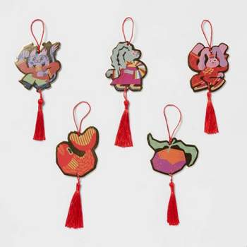 Lunar New Year 5ct Plastic Ornament Pack