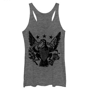 Women's Lost Gods E Pluribus Unum America Eagle Racerback Tank Top - 1 of 3
