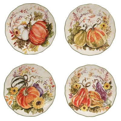 16-Piece Harvest Morning Ceramic Dinnerware Set, Multicolor