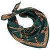 Alilang 100% Mulberry Silk Small Square Scarf Lightweight Head Scarf Neckerchief for Women 20.87 x 20.87 inches- Green - 2 of 4