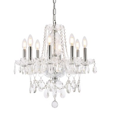 Elegant Lighting Princeton 8 light Chrome Chandelier Clear Royal Cut Crystal