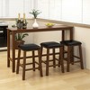 Tangkula 4-Piece Bar Table Set w/ Power Outlet Counter-Height Table & 3 Bar Stools - image 2 of 4