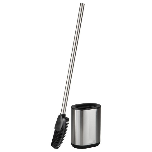 Bath Bliss Grey Plastic Toilet Brush Holder