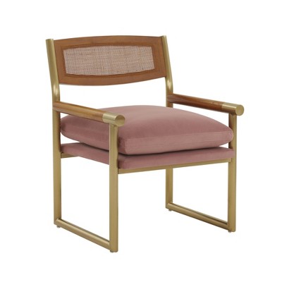 TOV Furniture Harlow Rattan Velvet Chair